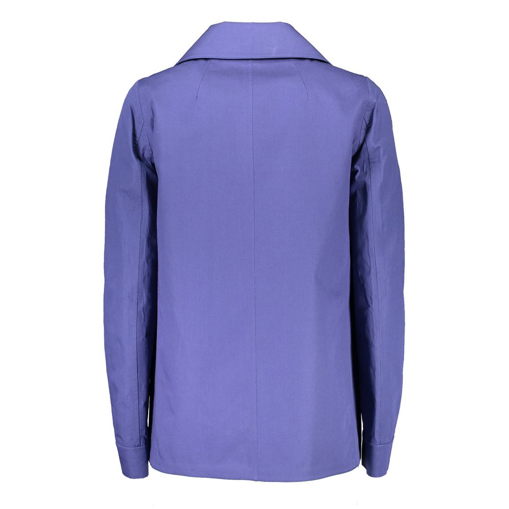 Gant Blue Cotton Jackets & Coat LUNESCAPE