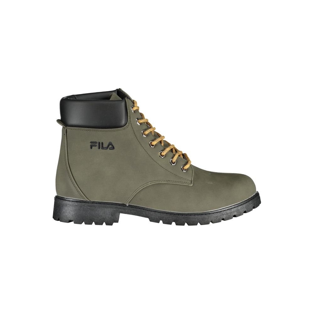 Fila Chic Green Laced Boots with Contrast Embroidery LUNESCAPE