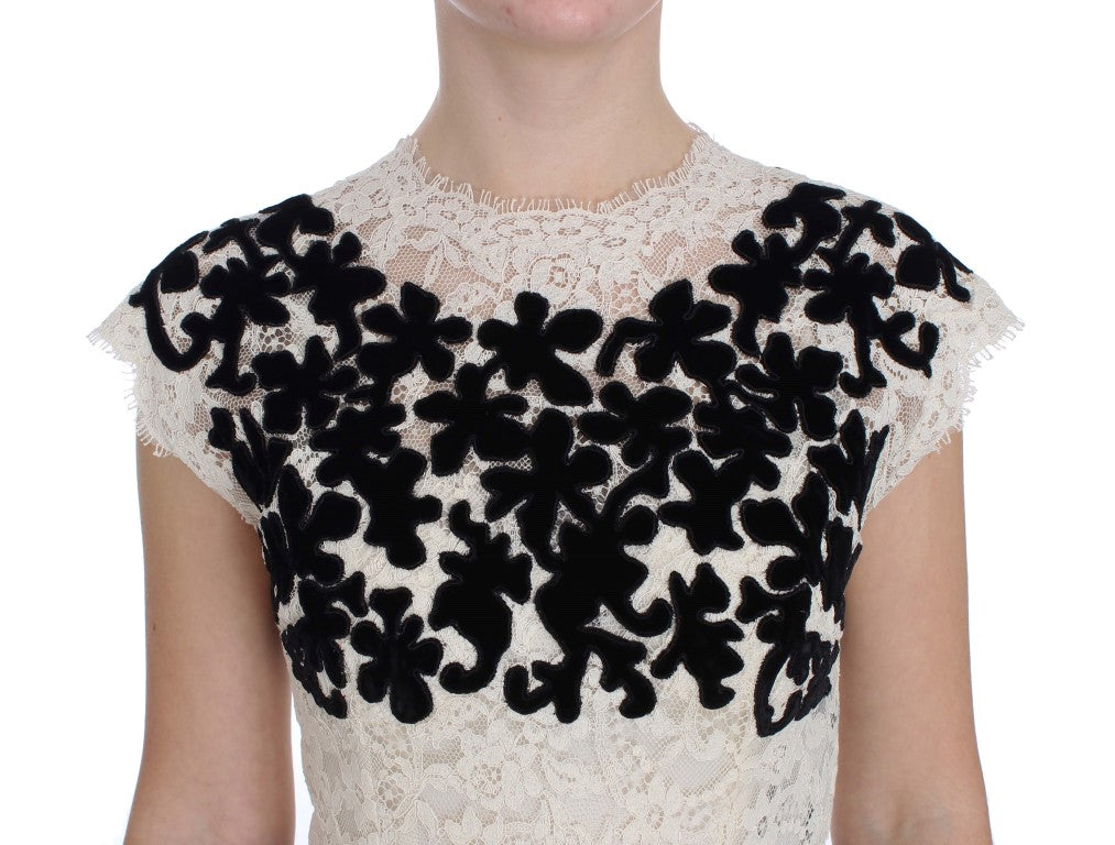 Dolce & Gabbana Floral Lace Ricamo Long Ball Maxi Dress LUNESCAPE