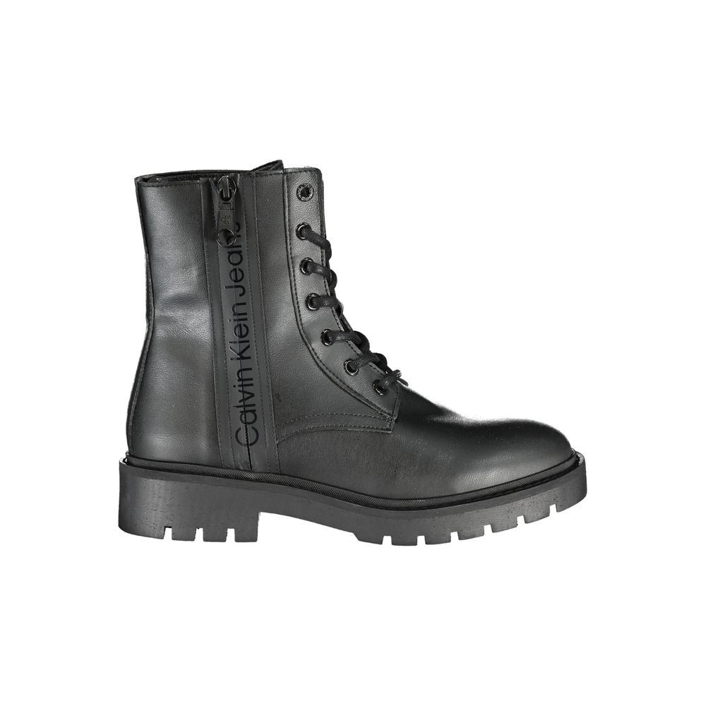 Calvin Klein Chic Black Ankle Boot with Laces and Zip Detail LUNESCAPE