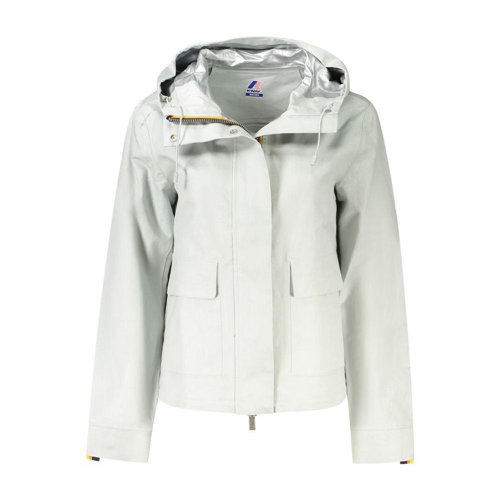 K-WAY Gray Linen Women Jacket LUNESCAPE