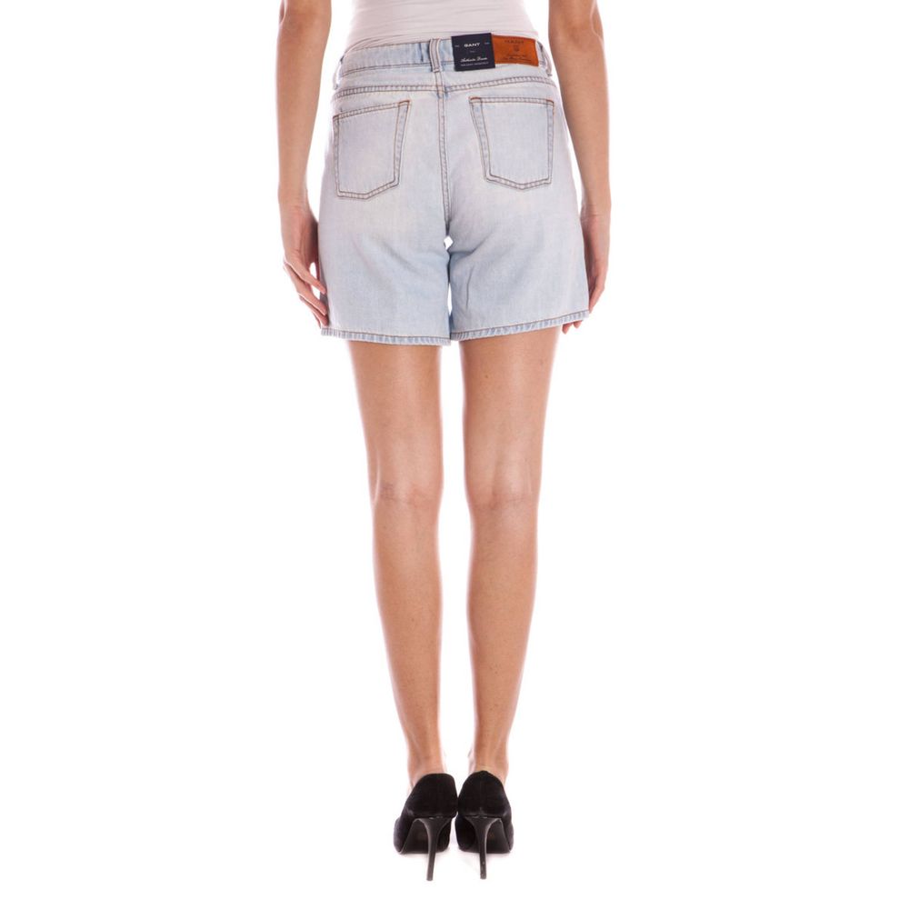 Gant Blue Cotton Denim Shorts