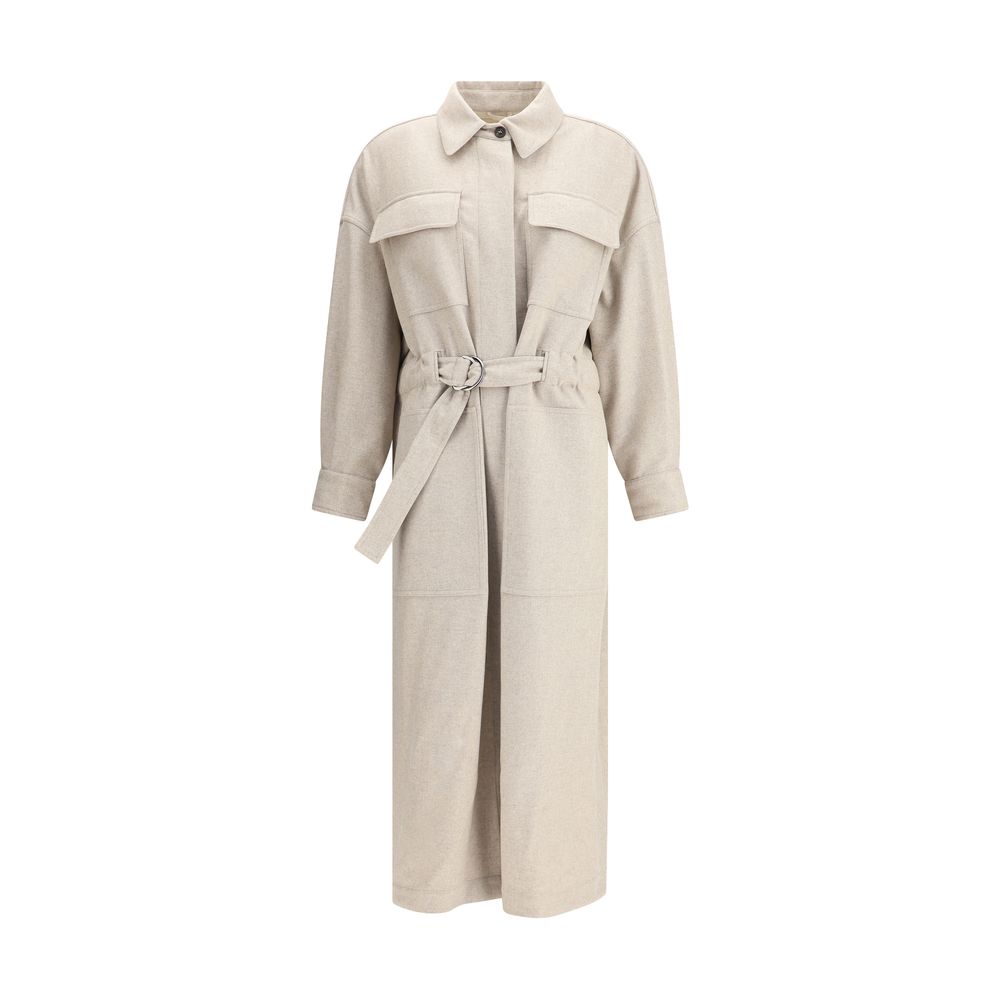 Brunello Cucinelli Trench Coat in Beige LUNESCAPE