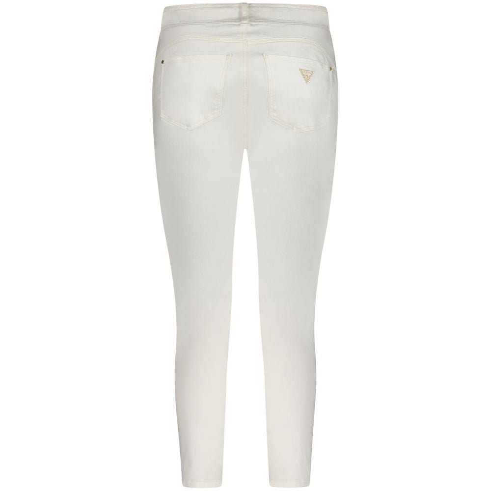 Guess Jeans White Cotton Women Jeans LUNESCAPE
