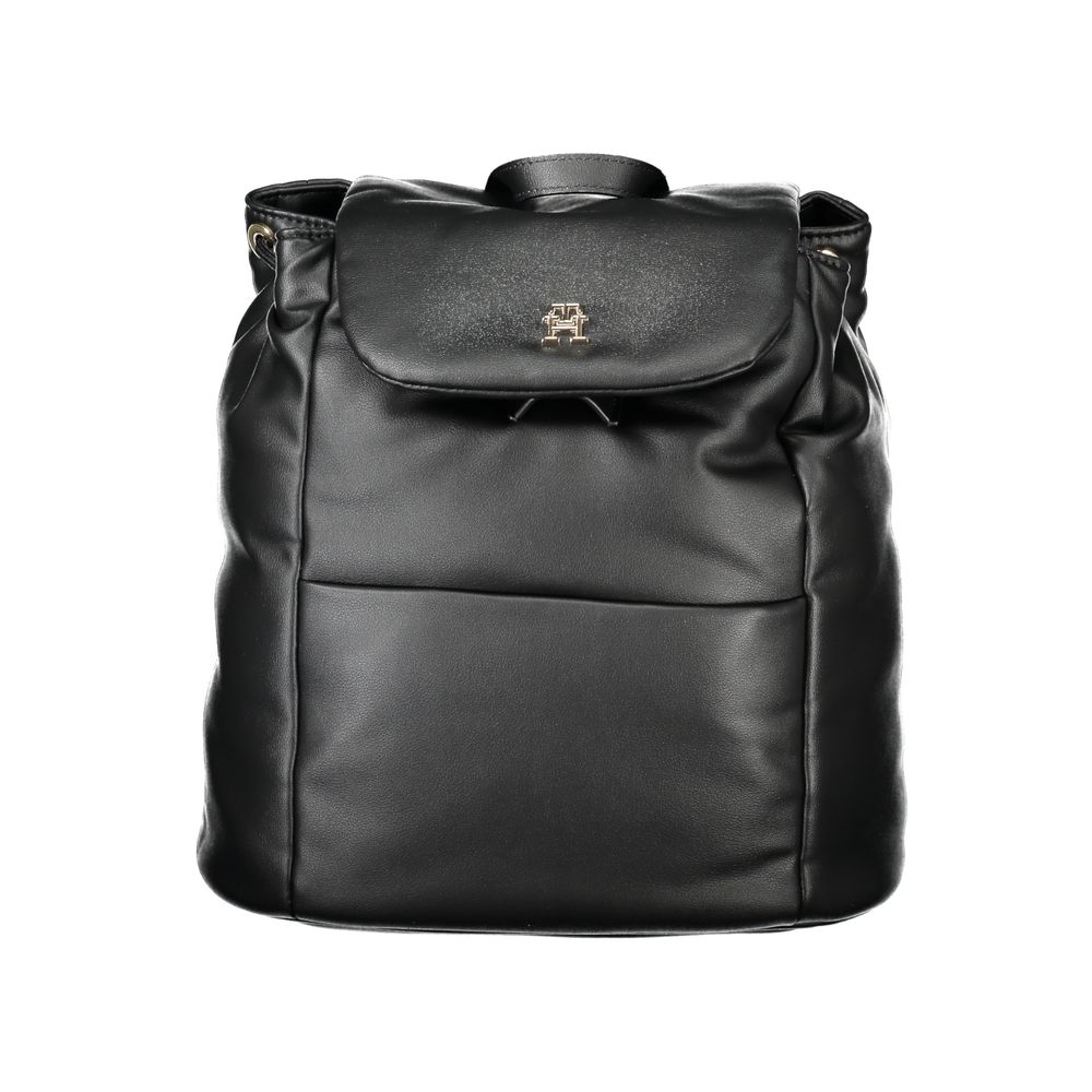 Tommy Hilfiger Black Polyester Women Backpack LUNESCAPE