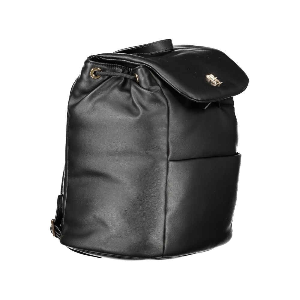 Tommy Hilfiger Black Polyester Women Backpack LUNESCAPE