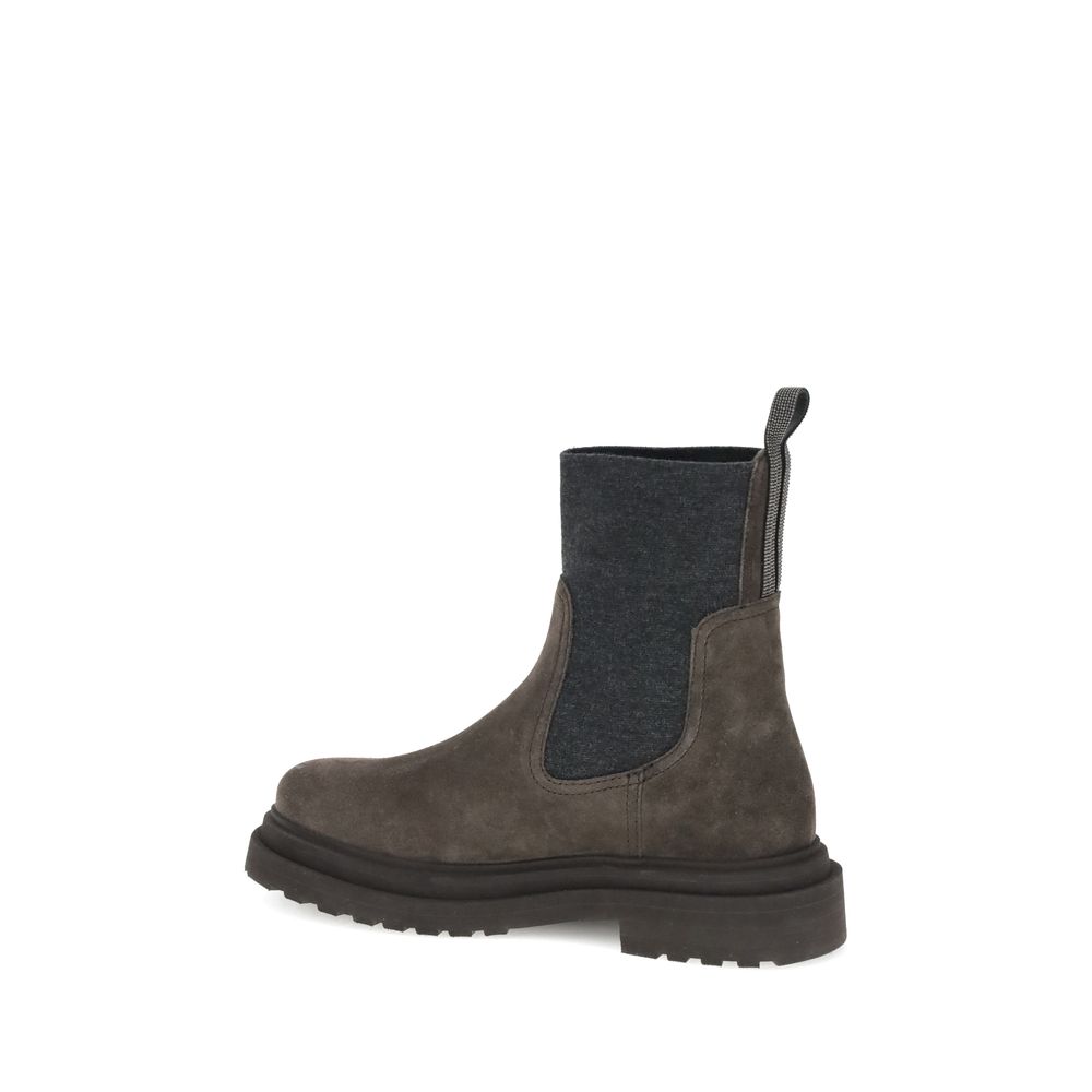 Brunello Cucinelli Suede Ankle Boots LUNESCAPE