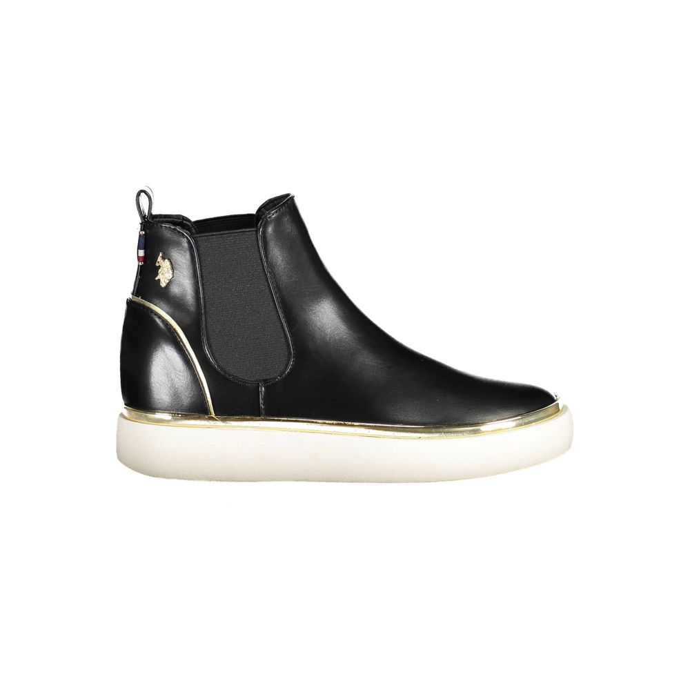 U.S. POLO ASSN. Black Polyester Women Boot LUNESCAPE