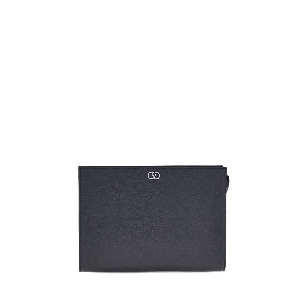 Valentino Garavani Grained leather Pouch LUNESCAPE