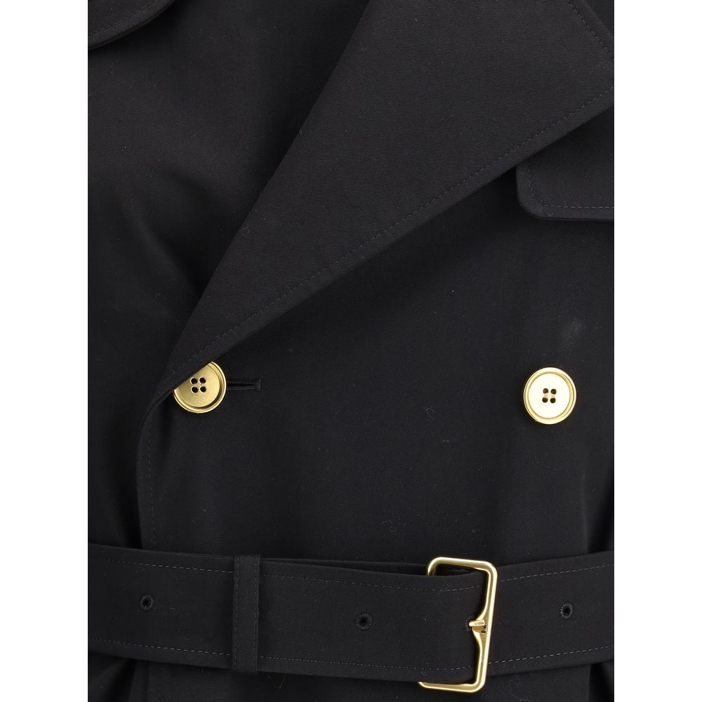 Burberry Castleford long Trench Coat with Check collar LUNESCAPE