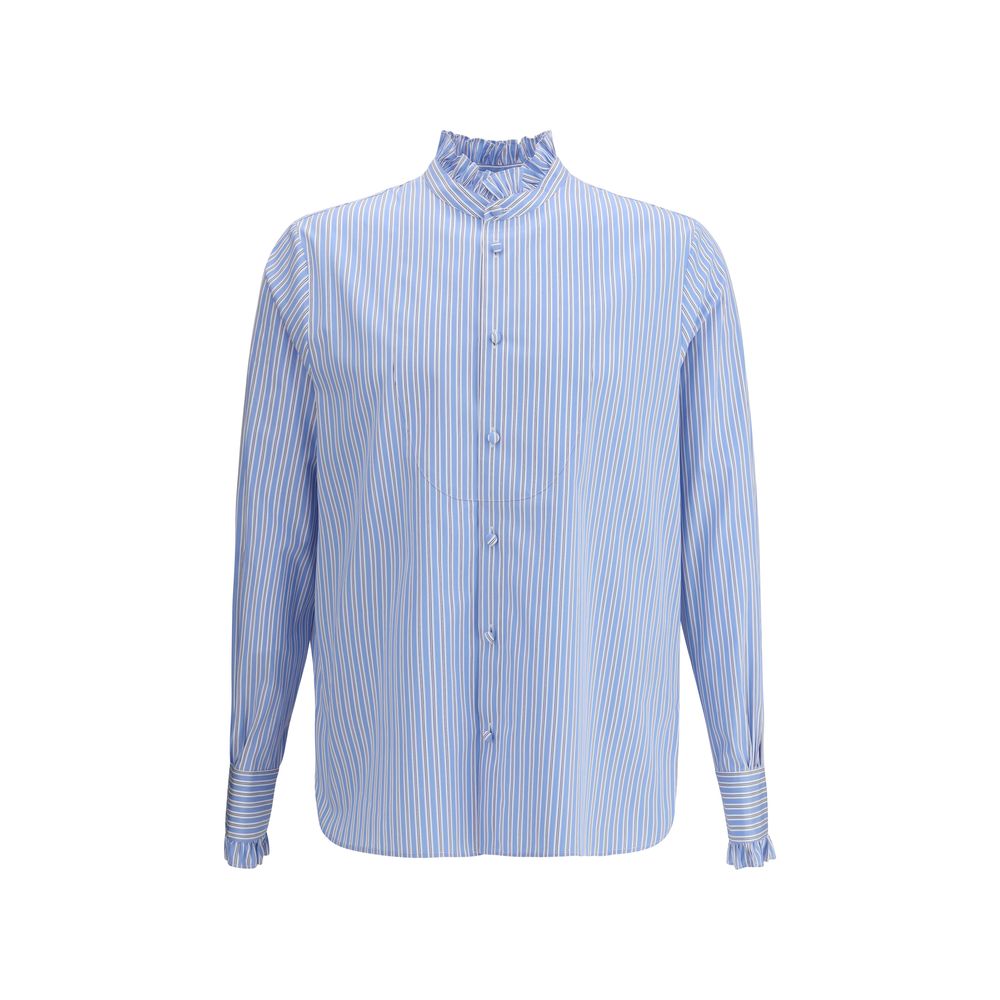 Valentino Striped plastron and ruffle Shirt LUNESCAPE
