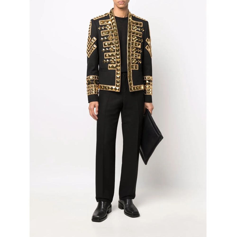 Balmain Black Acetate Men's Blazer LUNESCAPE