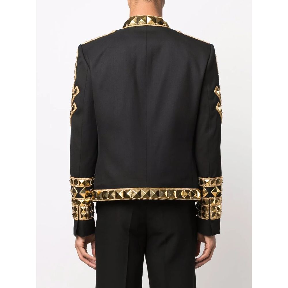Balmain Black Acetate Men's Blazer LUNESCAPE