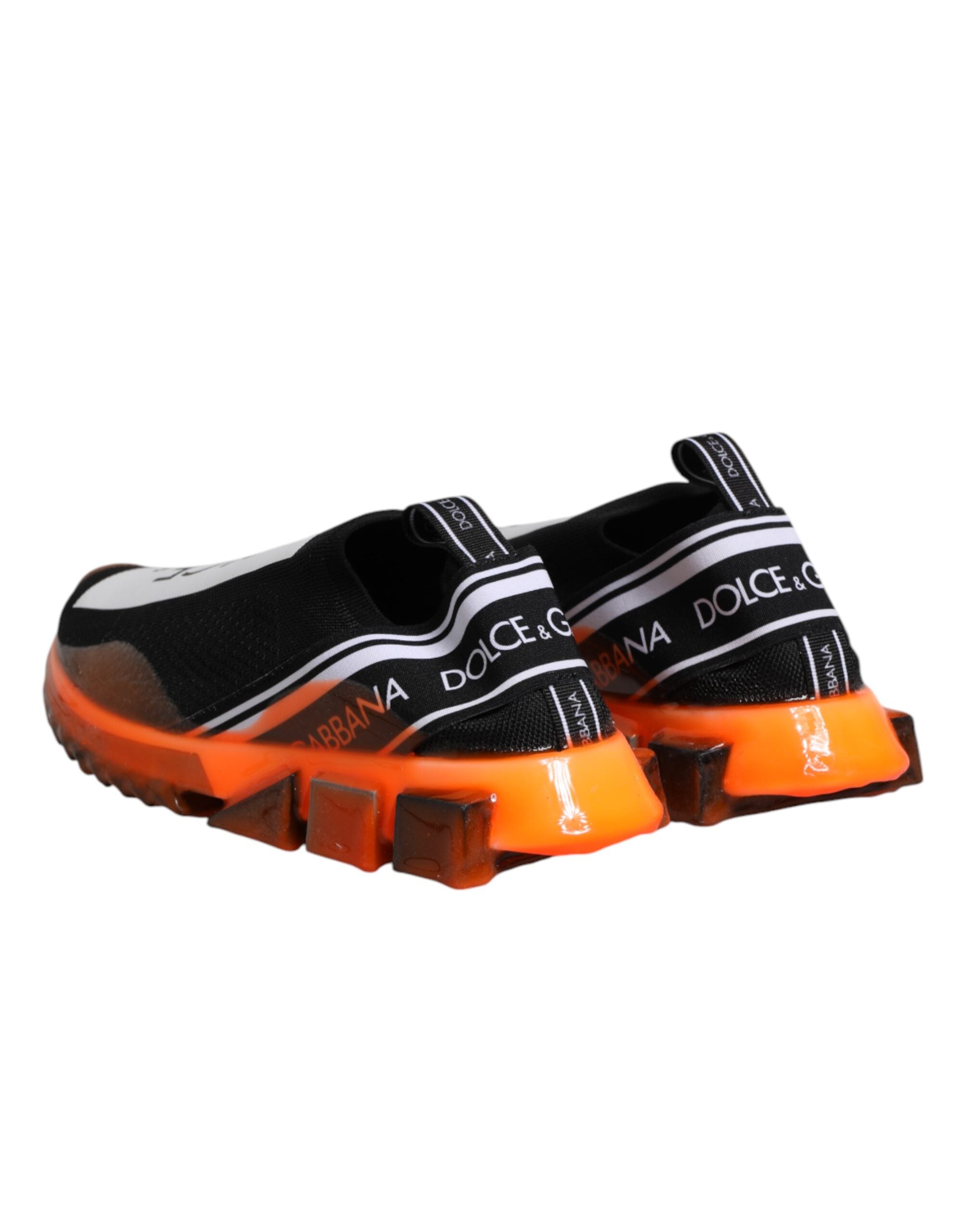 Dolce & Gabbana Black White Slip-on Sorrento Sneakers