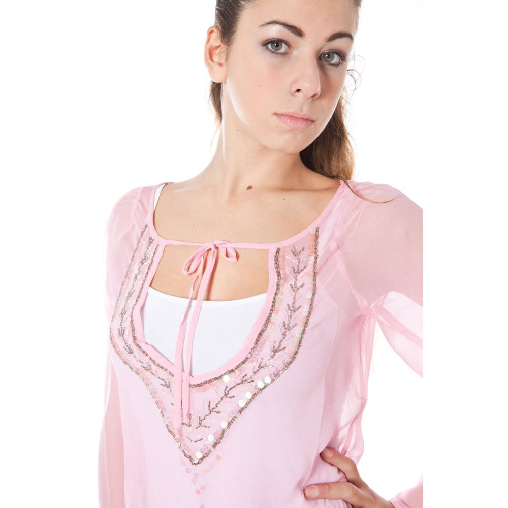 Phard Pink Silk Women Top LUNESCAPE