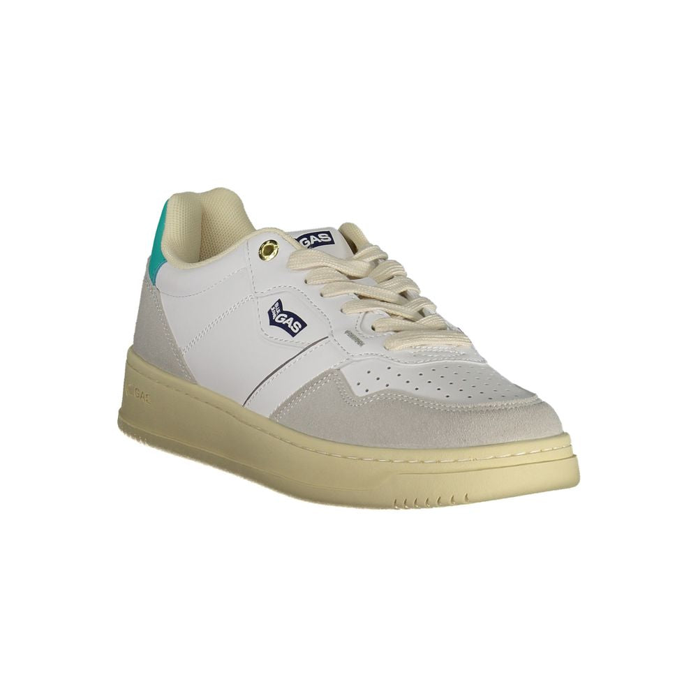 Gas White Artificial Leather Women Sneaker LUNESCAPE