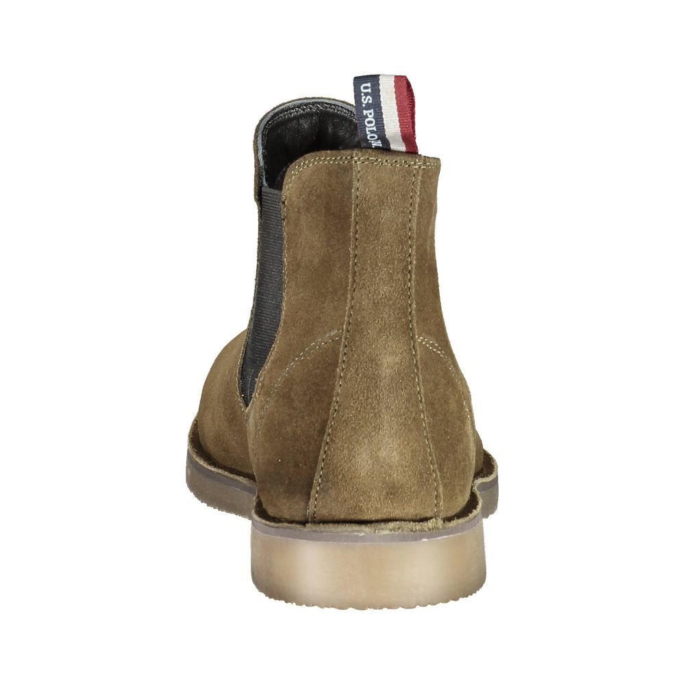 U.S. POLO ASSN. Green Leather Men Ankle Boot LUNESCAPE