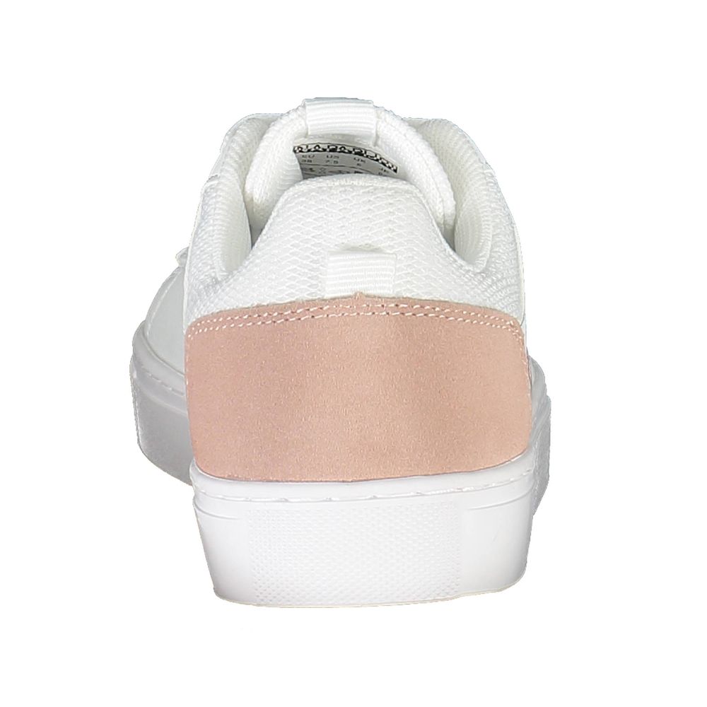 Napapijri White Leather Women Sneaker LUNESCAPE