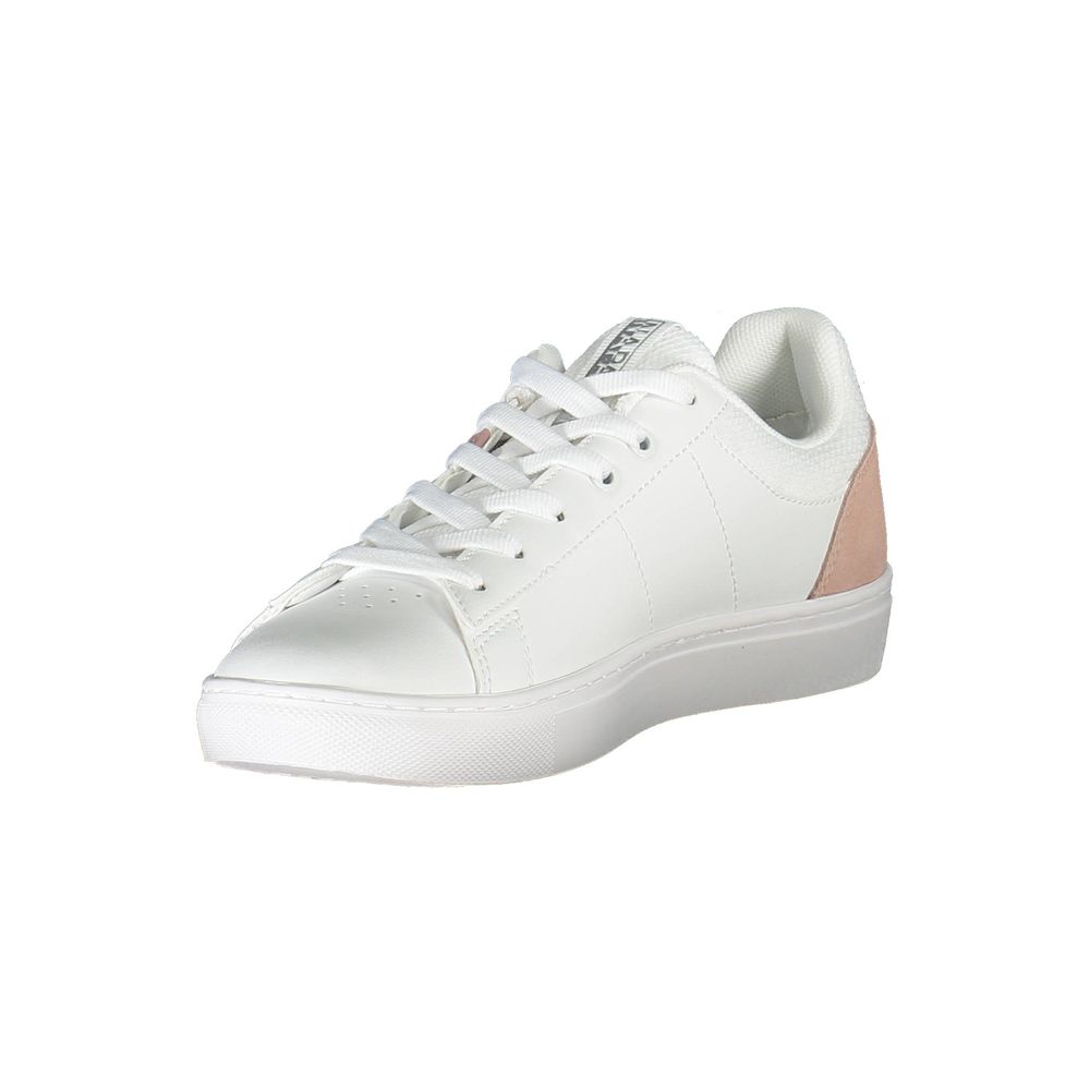 Napapijri White Leather Women Sneaker LUNESCAPE