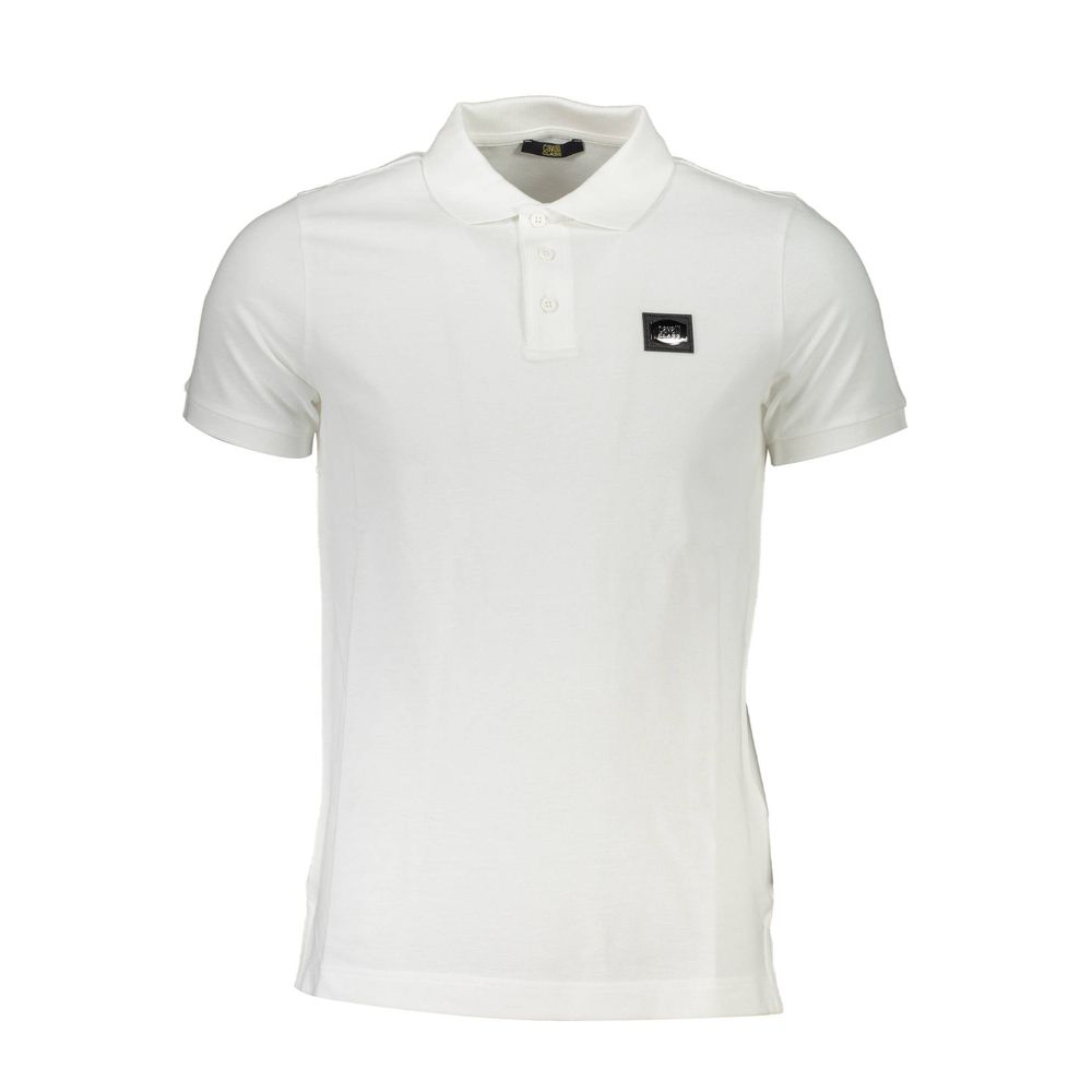 Cavalli Class White Cotton Men Polo Shirt LUNESCAPE