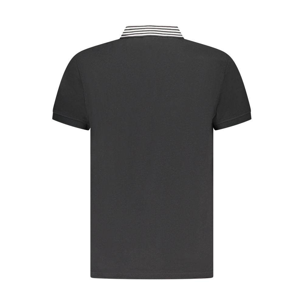 Cavalli Class Black Cotton Men Polo Shirt LUNESCAPE