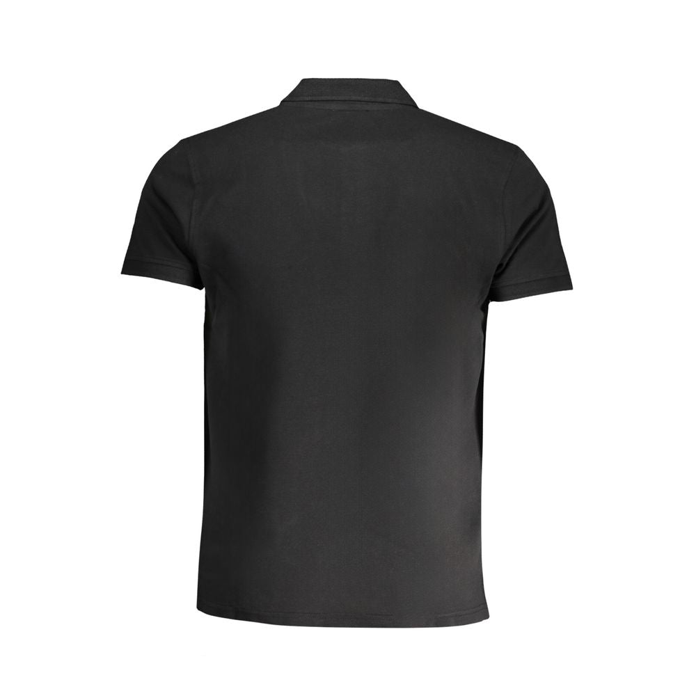 Cavalli Class Black Cotton Polo Shirt LUNESCAPE