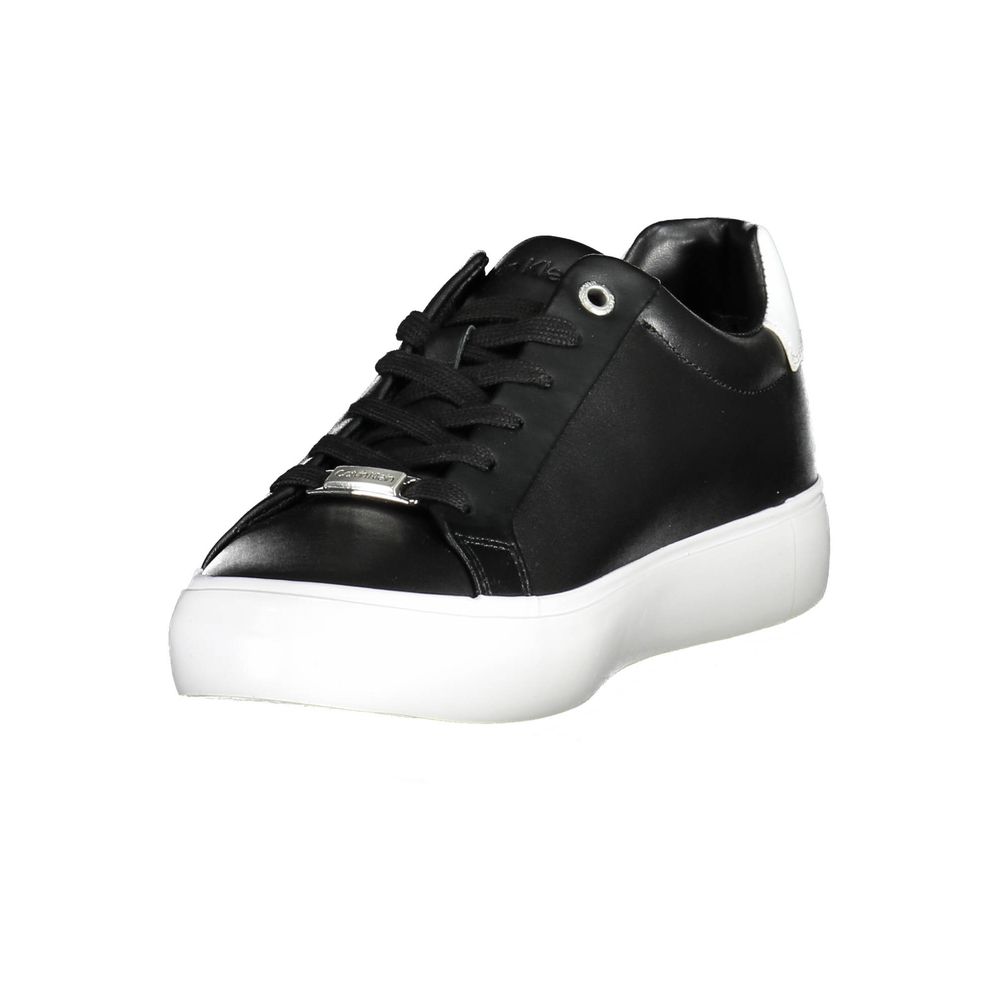 Calvin Klein Black Leather Women Sneaker LUNESCAPE
