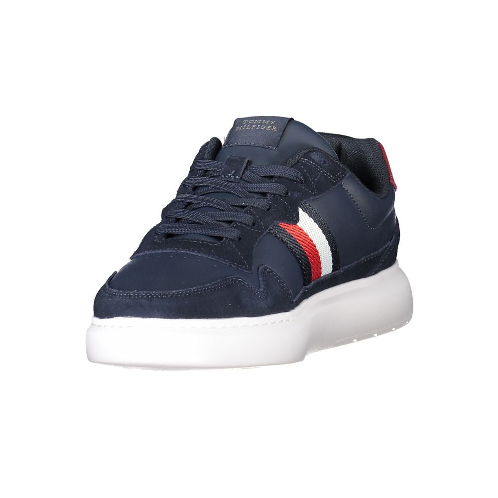 Tommy Hilfiger Blue Leather Men Sneaker LUNESCAPE