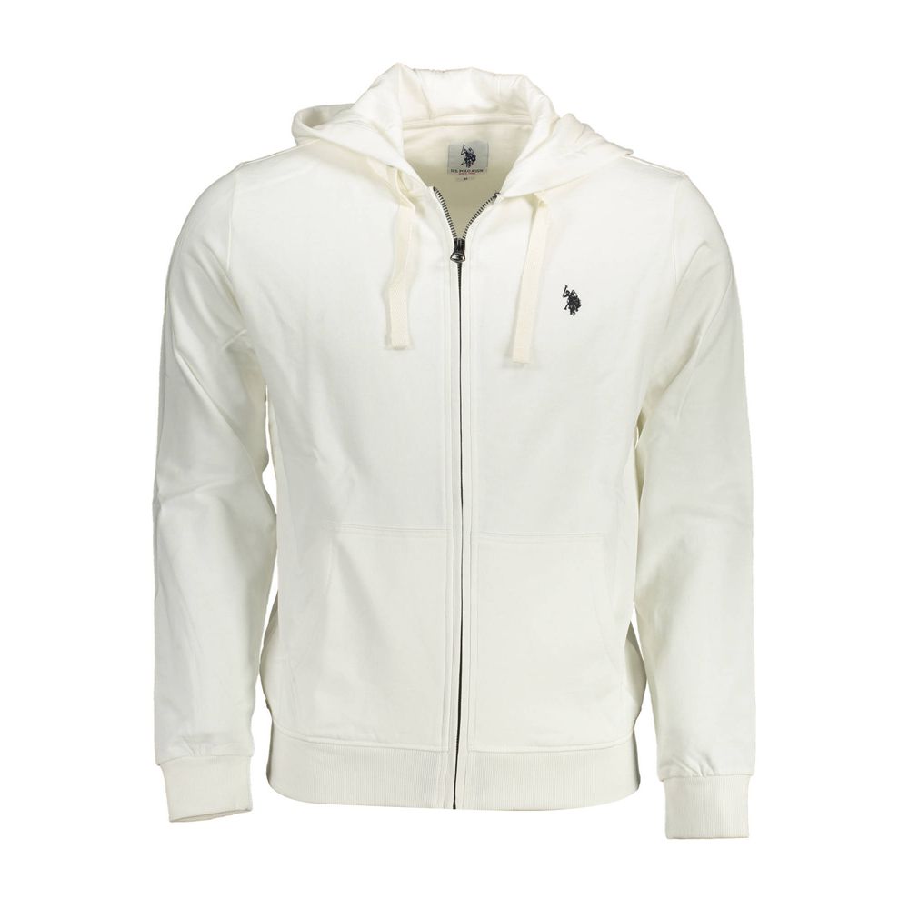 U.S. POLO ASSN. White Men's Zip Hoodie