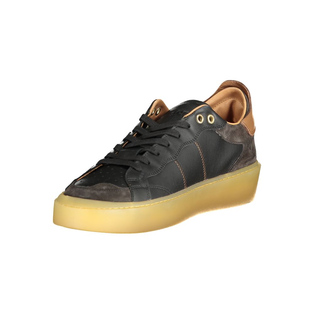 Blauer Black Leather Men Sneaker LUNESCAPE