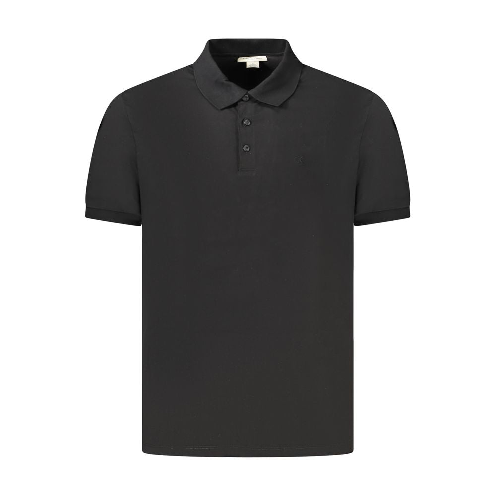 Calvin Klein Black Cotton Men Polo Shirt LUNESCAPE