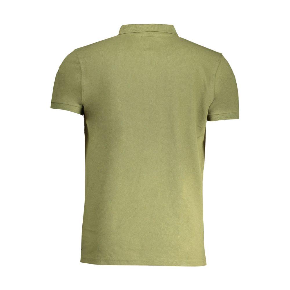 Cavalli Class Green Cotton Polo Shirt LUNESCAPE