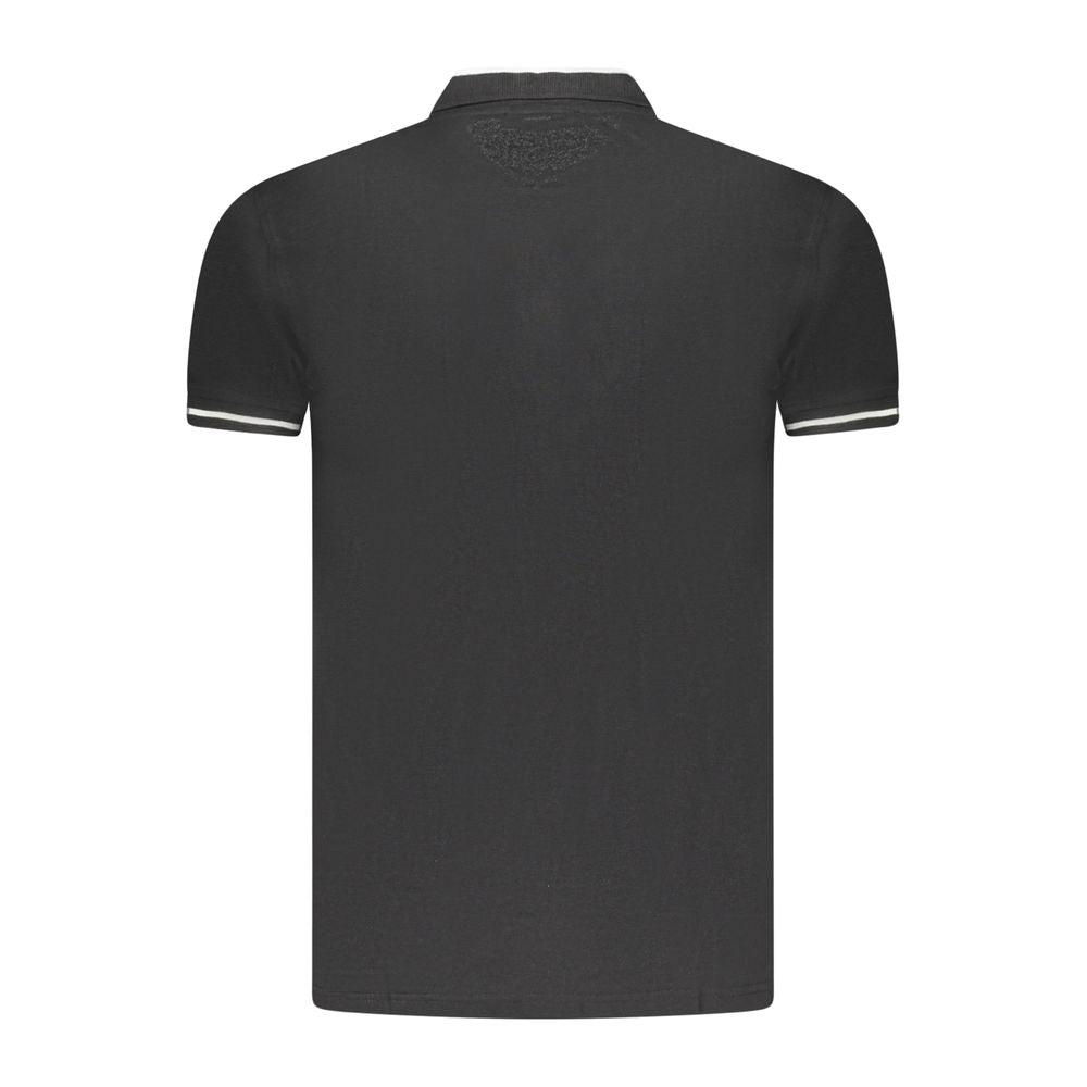 Cavalli Class Black Cotton Men Polo Shirt LUNESCAPE