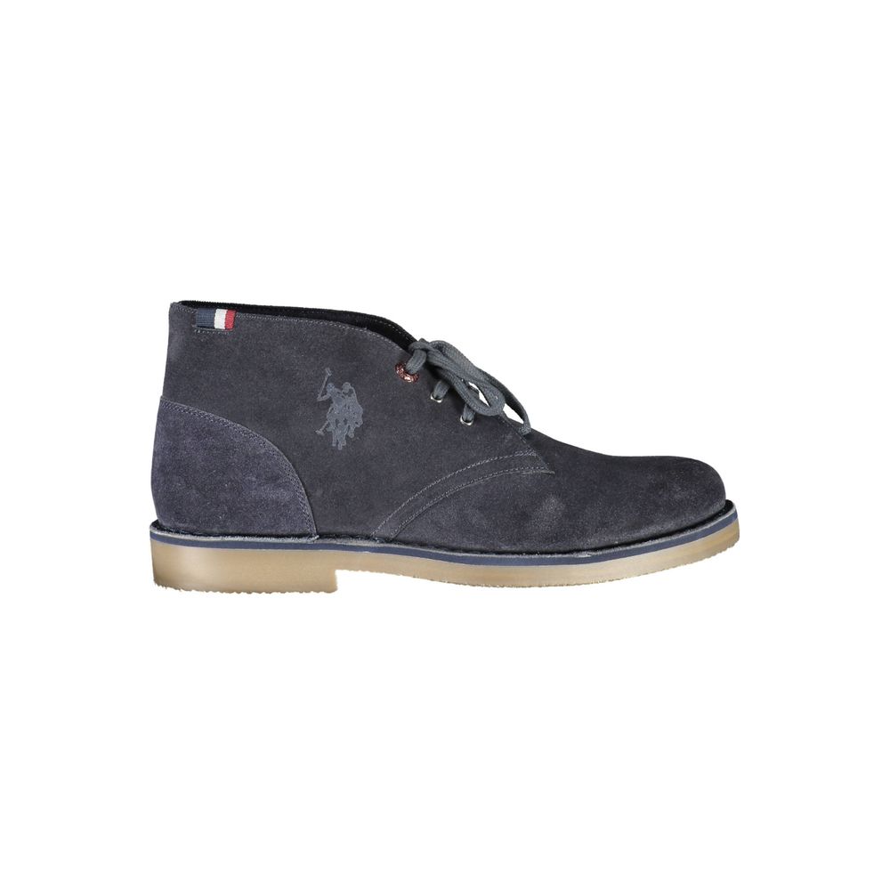 U.S. POLO ASSN. Blue Leather Mens Ankle Boot LUNESCAPE