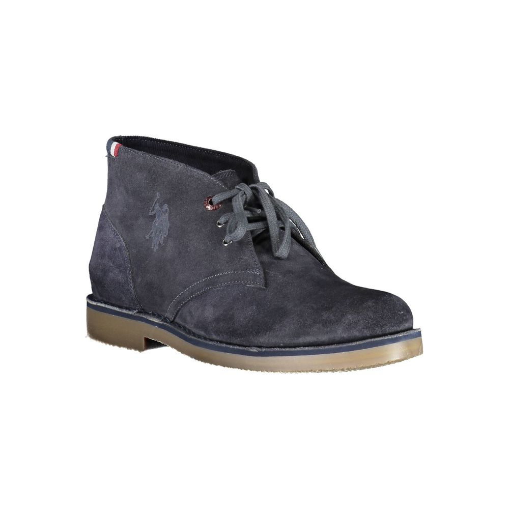 U.S. POLO ASSN. Blue Leather Mens Ankle Boot LUNESCAPE