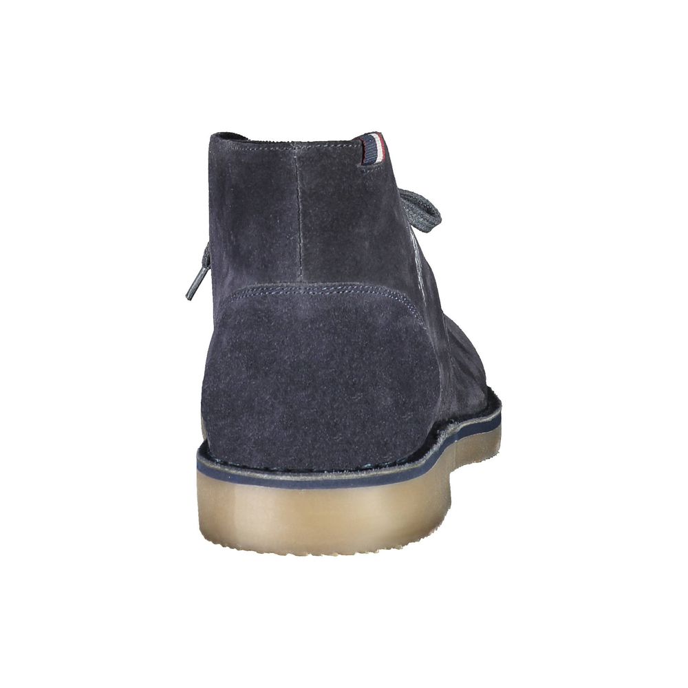 U.S. POLO ASSN. Blue Leather Mens Ankle Boot LUNESCAPE