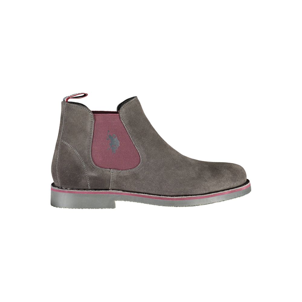 U.S. POLO ASSN. Gray Leather Men's Chelsea Boot