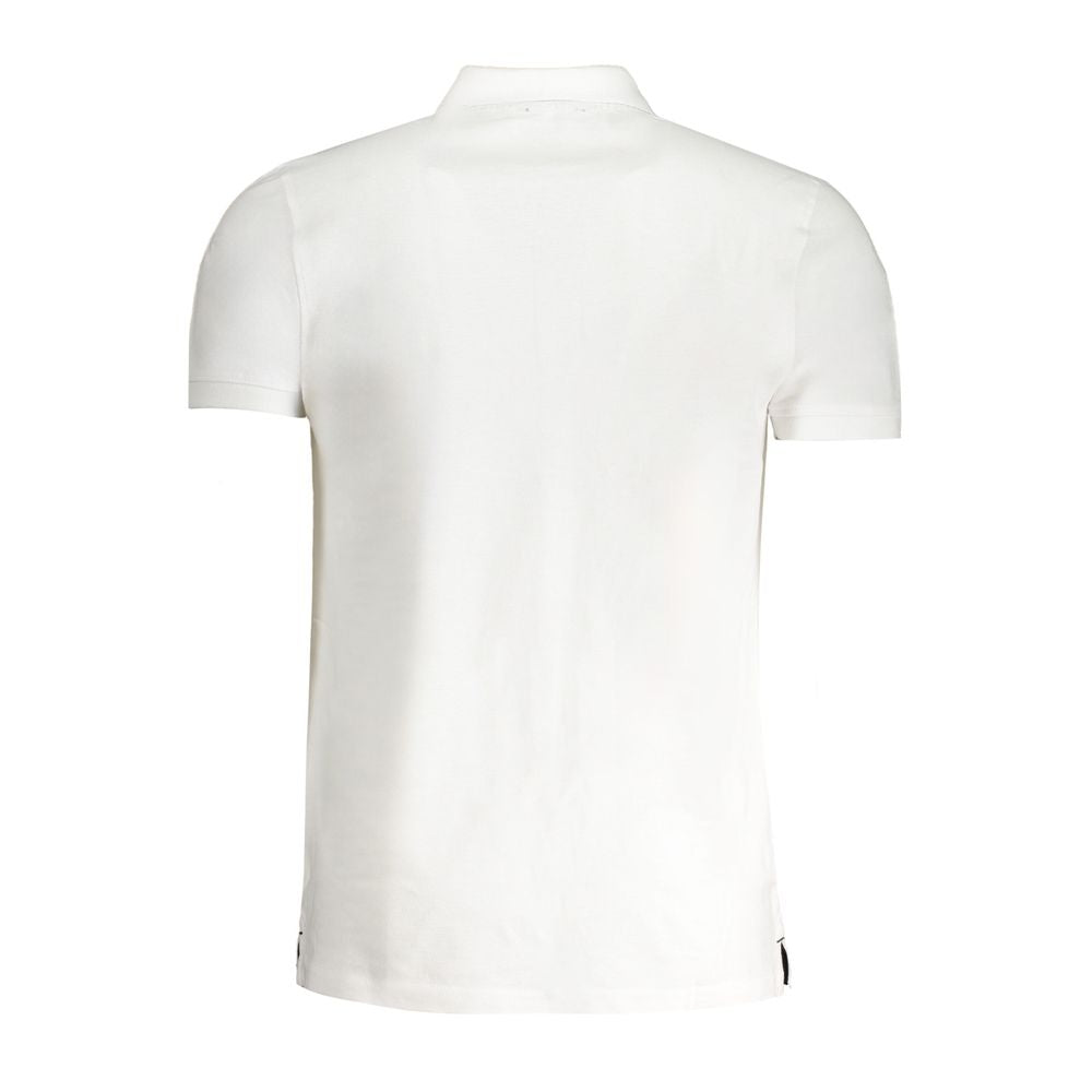 Cavalli Class White Cotton Polo Shirt LUNESCAPE