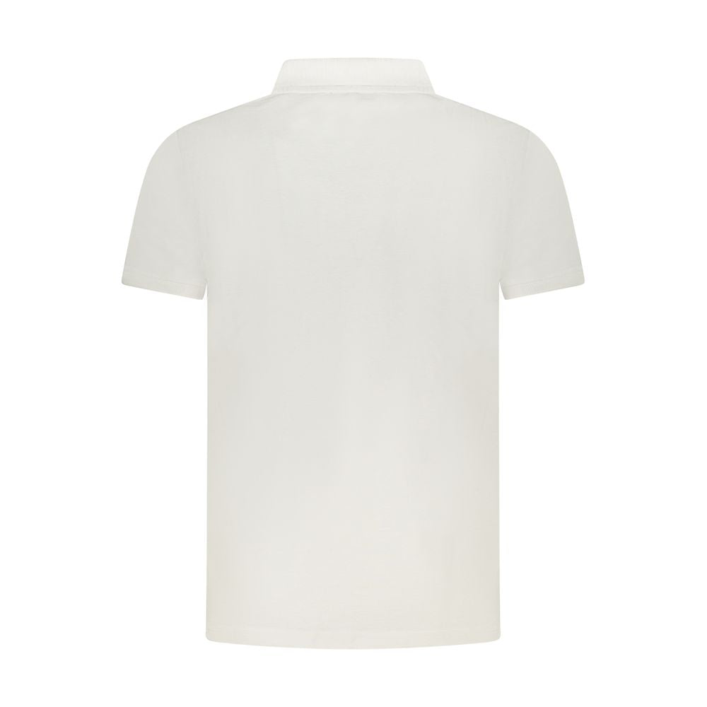 Cavalli Class White Cotton Men Polo Shirt LUNESCAPE