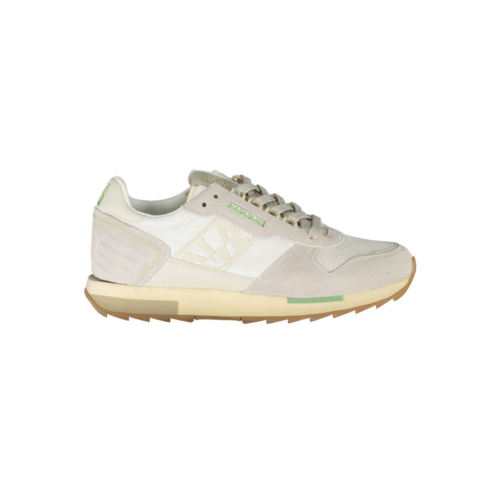 Napapijri White Leather Men Sneaker LUNESCAPE