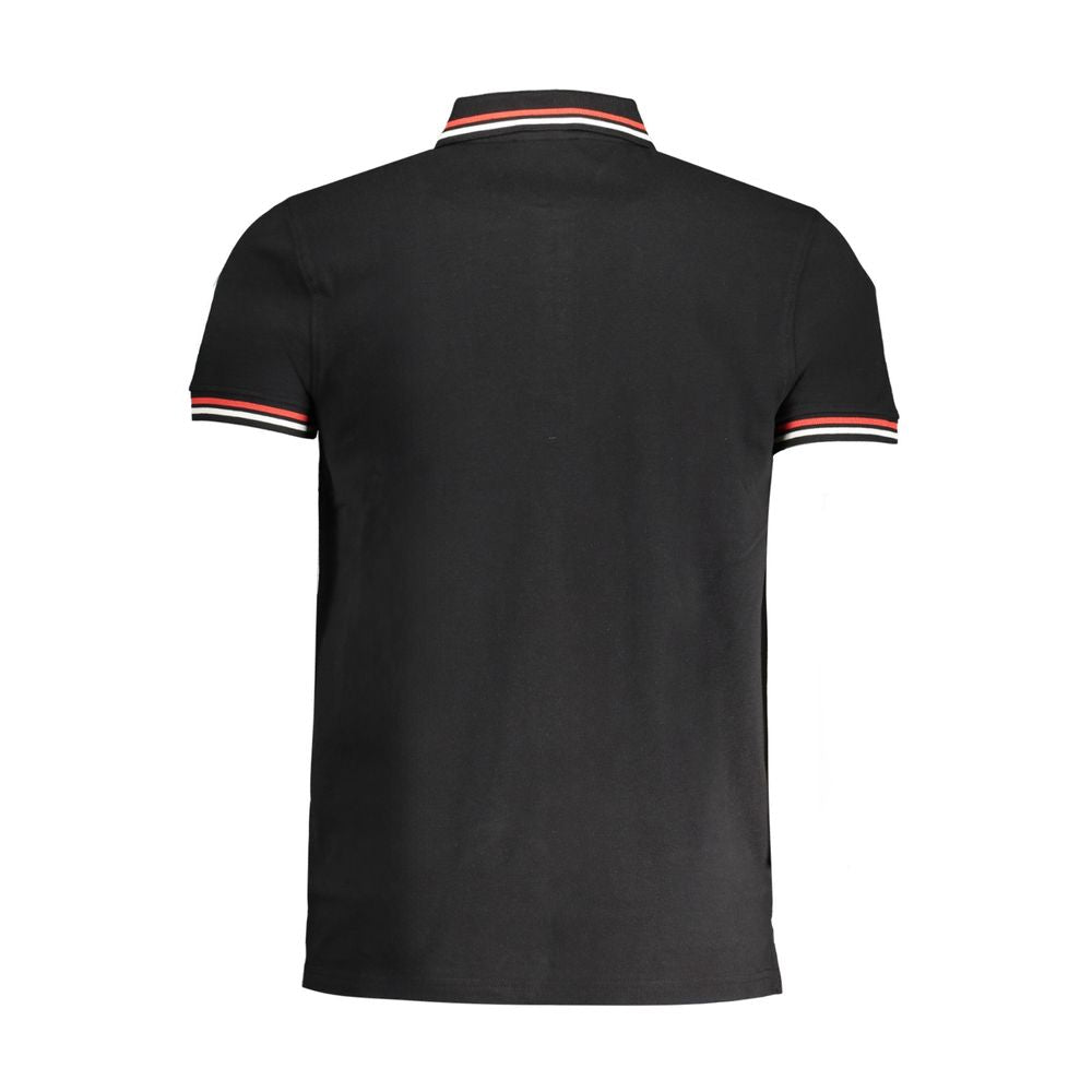 Cavalli Class Black Cotton Polo Shirt LUNESCAPE