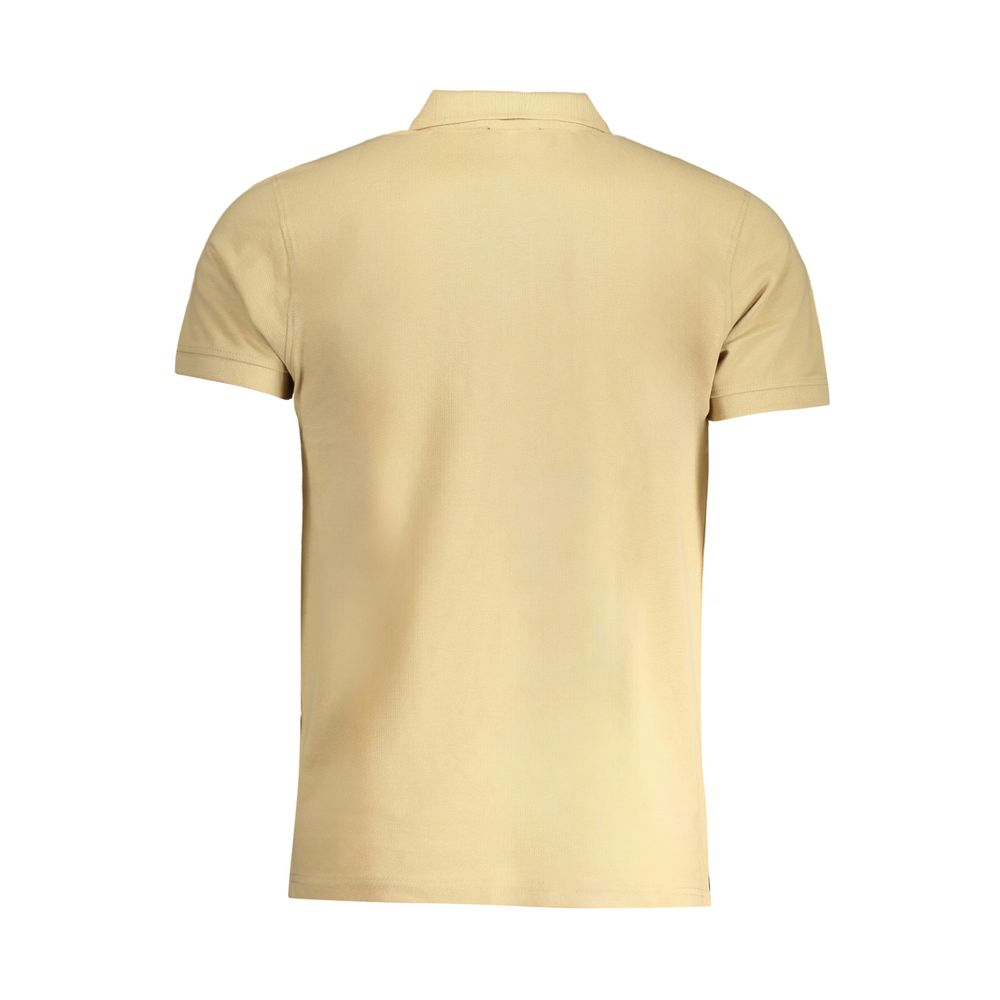 Cavalli Class Beige Cotton Polo Shirt LUNESCAPE