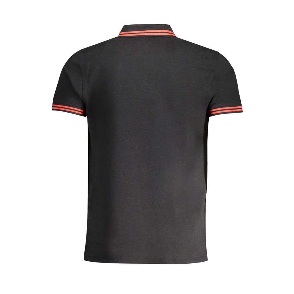 Cavalli Class Black Cotton Polo Shirt LUNESCAPE