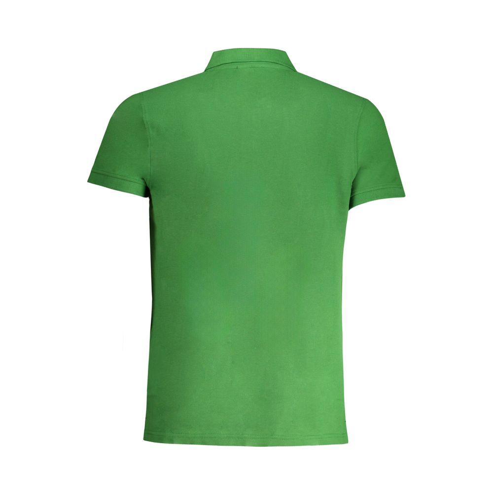 Cavalli Class Green Cotton Polo Shirt LUNESCAPE