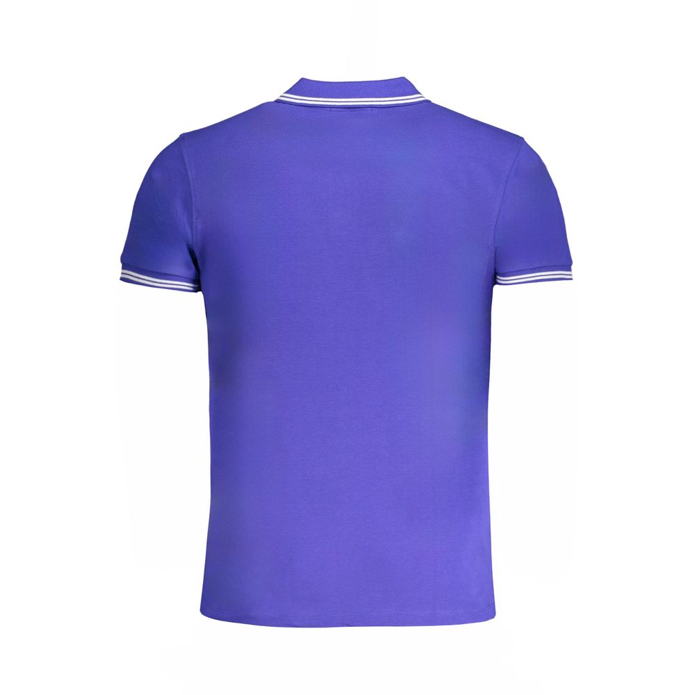 Cavalli Class Blue Cotton Polo Shirt LUNESCAPE