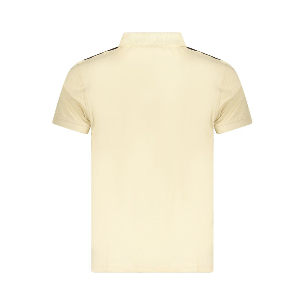 Cavalli Class Beige Cotton Men Polo Shirt LUNESCAPE