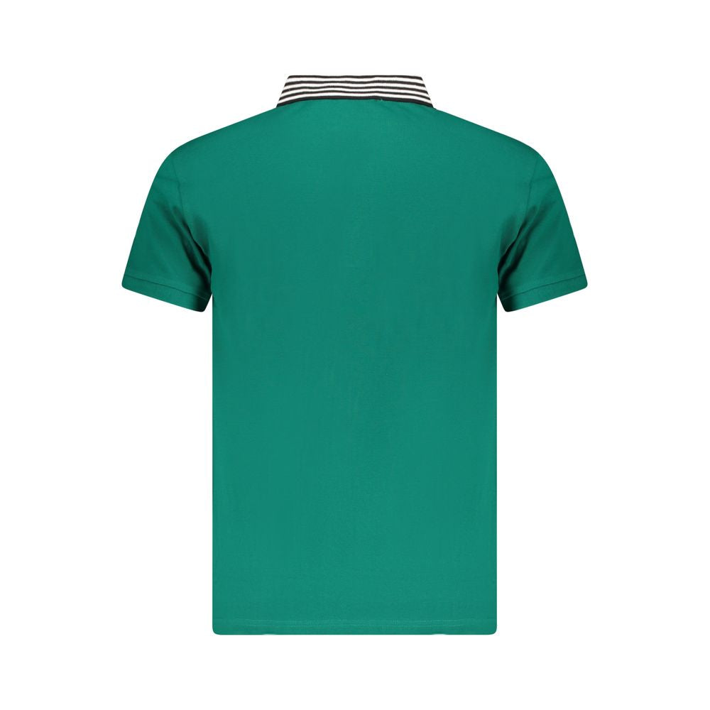 Cavalli Class Green Cotton Men Polo Shirt LUNESCAPE