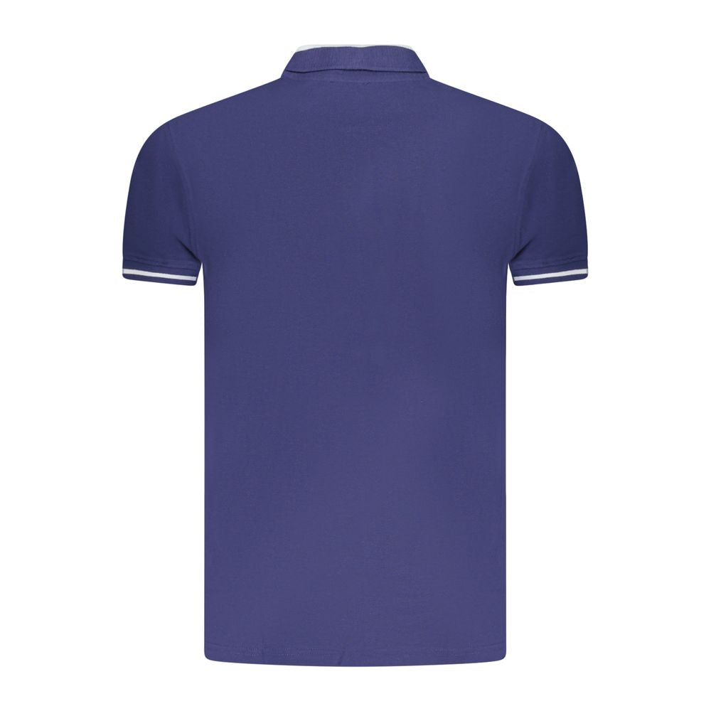 Cavalli Class Blue Cotton Men Polo Shirt LUNESCAPE