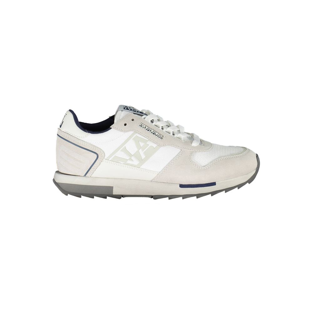 Napapijri White Leather Men Sneaker LUNESCAPE
