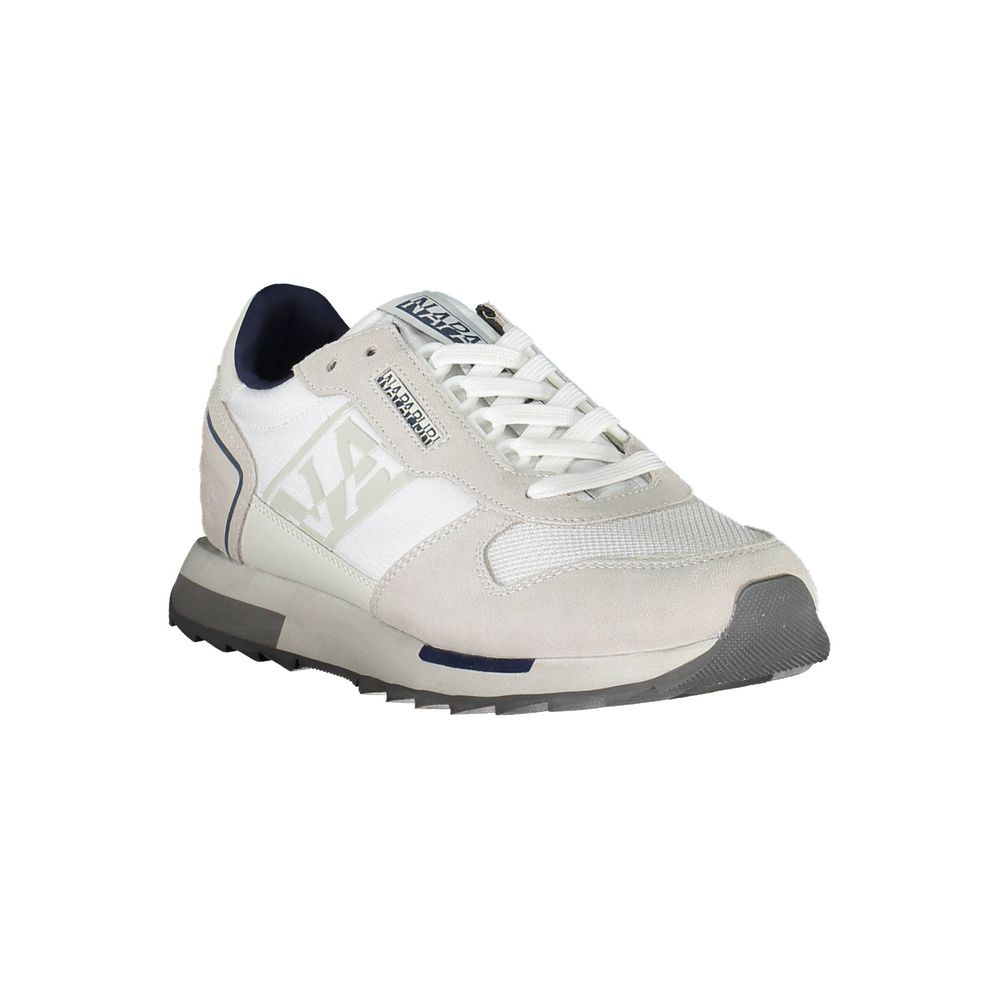 Napapijri White Leather Men Sneaker LUNESCAPE